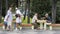 Tuapse, Russia â€“ MARCH 22, 2019: Unidentified elderly men play chess in a park