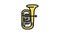 tuba jazz music instrument color icon animation