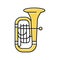 tuba jazz music instrument color icon vector illustration