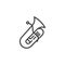 Tuba musical instrument line icon