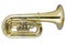 Tuba on white background