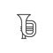 Tuba wind instrument line icon