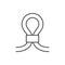 Tubal ligation line outline icon