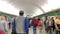Tube_5People walk along the subway passage, green line