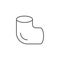 Tube angle line outline icon