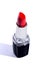 Tube of Classic Bright Red Lipstick on a White Background