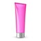 Tube Of Cream Or Gel Pink Clean With Gray Chrome Lid. Ready For Your Design.