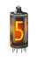 Tube indicator lamp with number 5 lit up.