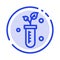 Tube, Plant, Lab, Science Blue Dotted Line Line Icon