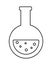 Tube test flask isolated icon