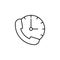 tube time clock icon. Element of logistics icon for mobile concept and web apps. Thin line tube time clock icon can be used for