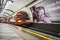 Tube train arriving