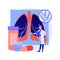 Tuberculosis abstract concept vector illustration.