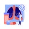 Tuberculosis abstract concept vector illustration