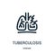 tuberculosis icon vector from disease collection. Thin line tuberculosis outline icon vector illustration. Linear symbol for use