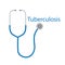 Tuberculosis word and stethoscope icon