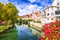 Tubingen, Germany. Colorful old town on the river Neckar