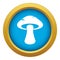 Tubular mushroom icon blue vector isolated