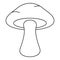Tubular mushroom icon, outline style