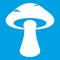 Tubular mushroom icon white