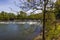 Tuckasegee River view in Dillsboro, North Carolina, USA