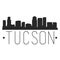 Tucson Arizona Skyline Silhouette City Design Vector Famous Monuments.