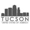 Tucson Skyline Silhouette Design City Vector Art