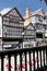 Tudor buildings in Bridge street. Chester. England