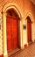 The tudor Revial architecture styled doors in the palace of bangalore.