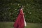 Tudor woman in red dress