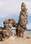 Tufa in the salty waters of Mono Lake in California