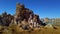 Tufa towers columns of limestone at Mono Lake in California - travel photography