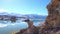 Tufa towers columns of limestone at Mono Lake in California - travel photography