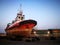 Tug boat at docked