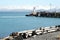 Tug boat at the ferry dock