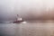 Tug Boat on a foggy day