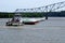 Tug boat and grain barge