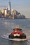 Tug boat in New York City harbor