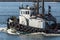 Tug Kodiak throttling up in New Bedford outer harbor