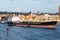 Tug Pushing Tanker in Curacao