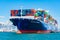 Tugboat assists French container ship CMA CGM JEFFERSON out of the port