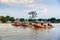 Tugboat cargo ship in Chao Phraya river.