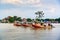 Tugboat cargo ship in Chao Phraya river.