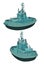 Tugboat color illustrations