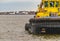 Tugboat detail sailing at river