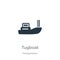 Tugboat icon vector. Trendy flat tugboat icon from transportation collection isolated on white background. Vector illustration can