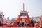 Tugboat moored in the port of Genoa, Italy