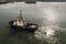 Tugboat RM Boreas alongside Island Princess in Cartagena port, Colombia