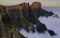Tugela Falls with sunkissed peaks