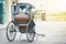 Tugging-cart old antique two-wheel used to receive - send people